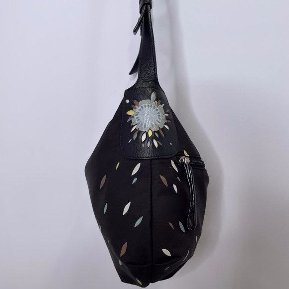 Radley London black nylon crossbody yellow terrier tag abstract print - Picture 5 of 7